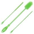 Kitchiny Silicone Bottle Brush 12.5 inch with 2 Straw Cleaners – Green