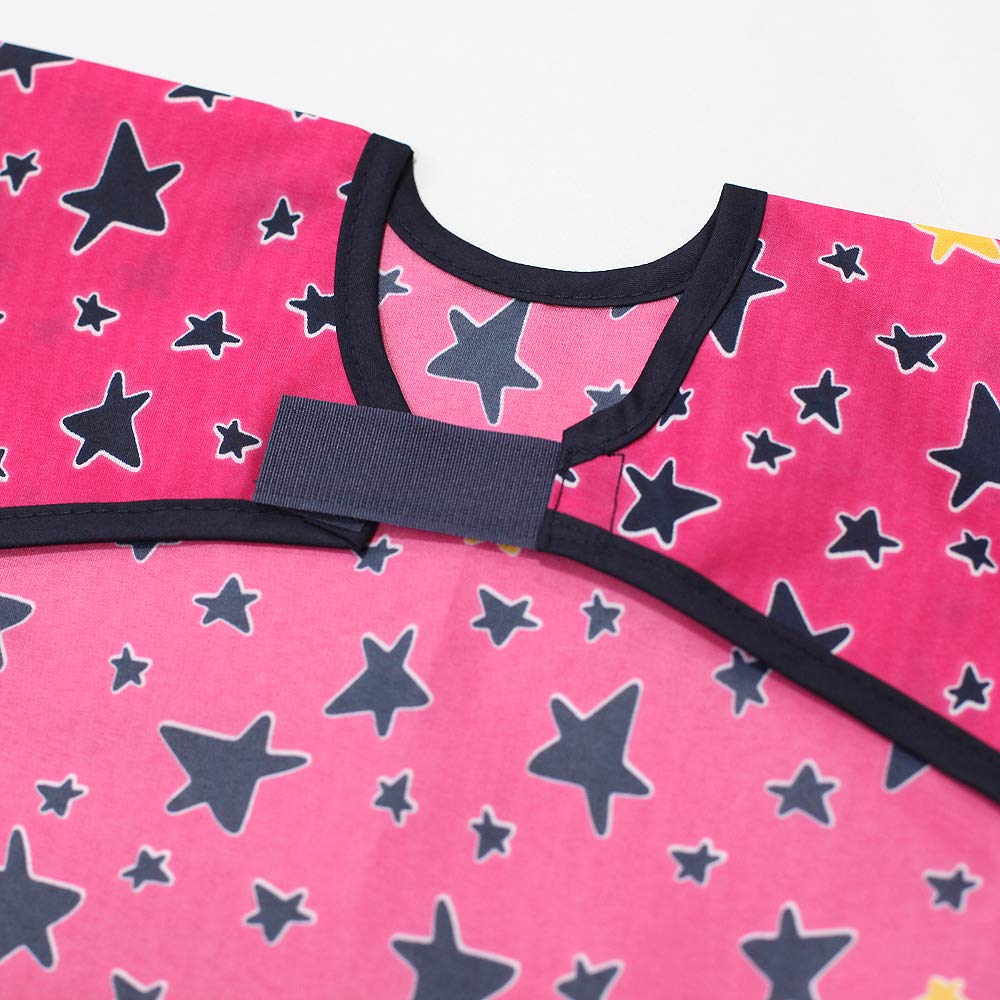 Plie Long Sleeve Waterproof Bib for Toddlers – Soft Feeding Smock for Baby Mealtime, Self-Feeding, Painting & Messy Play, BPA-Free, Easy Clean (6–24 Months) - Ugly Star