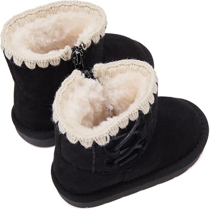 BMCiTYBM Girls Boys Snow Boots Warm Winter Fur Lined Baby Shoes (Infant/Toddler/Little Kid)
