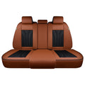 FLORICH Rear Seat Covers Leather Car Seat Covers Waterproof Back Seat Cover Automotive Seat Covers Universal Seat Cushion Protector for Most Cars Trucks SUV-Brown&Black