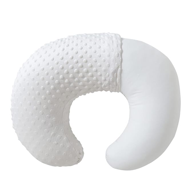 Baby Nursing Pillow and Body Positioner with Premium Slipcover for Breastfeeding for Baby Boys and Girls, Feeding Pillow with Breathable Comfortable Pillowcase (Cloud Dancer)
