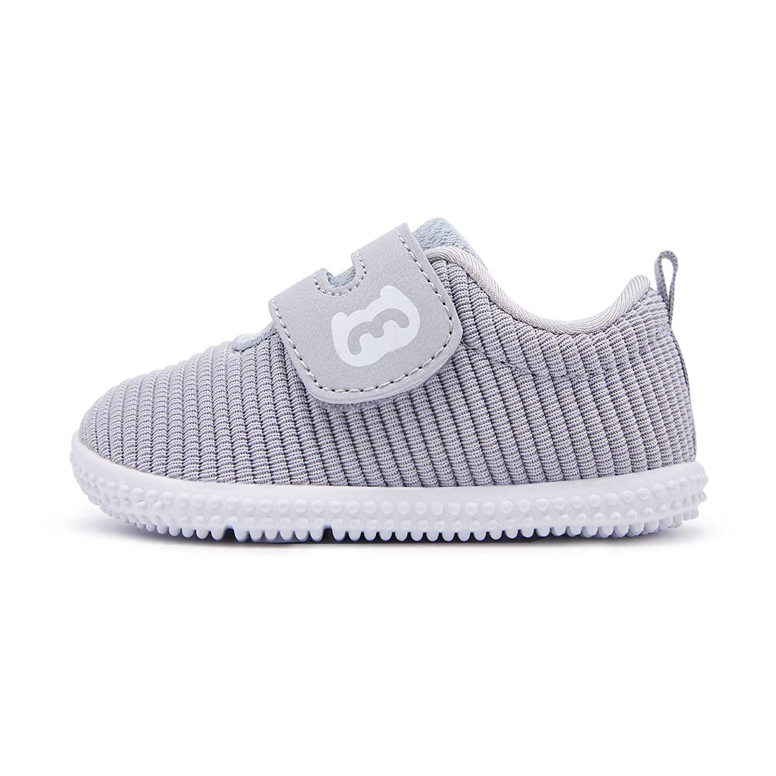 BMCiTYBM Toddler Walking Shoes Baby Boy Girl Barefoot Sneakers Grey Size 7
