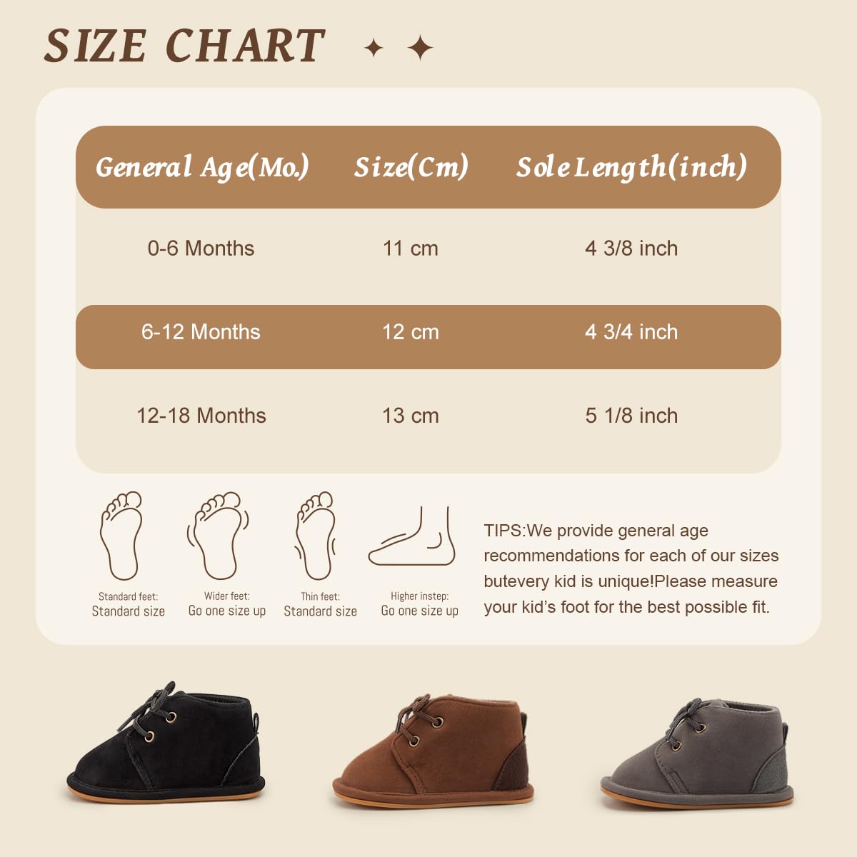 Zoolar Baby Unisex Warm Snow Boots Newborn Leather Fur Lace Up Ankle Anti-Slip Rubber Texture Sole Toddler Prewalker Winter Crib Shoes