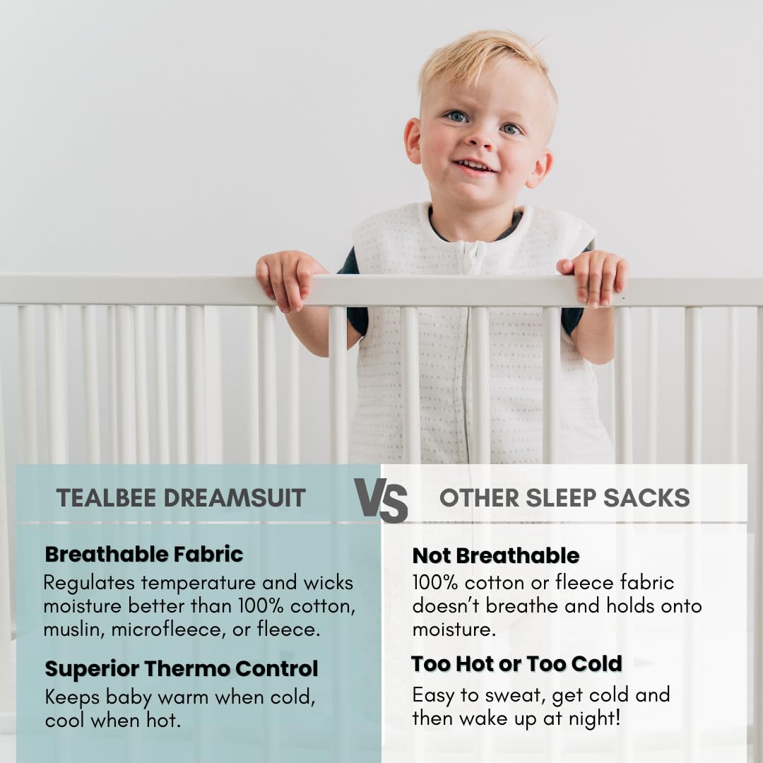 Tealbee Dreamsuit Walker Toddler Sleep Sack with Feet and Legs, 12M-2T