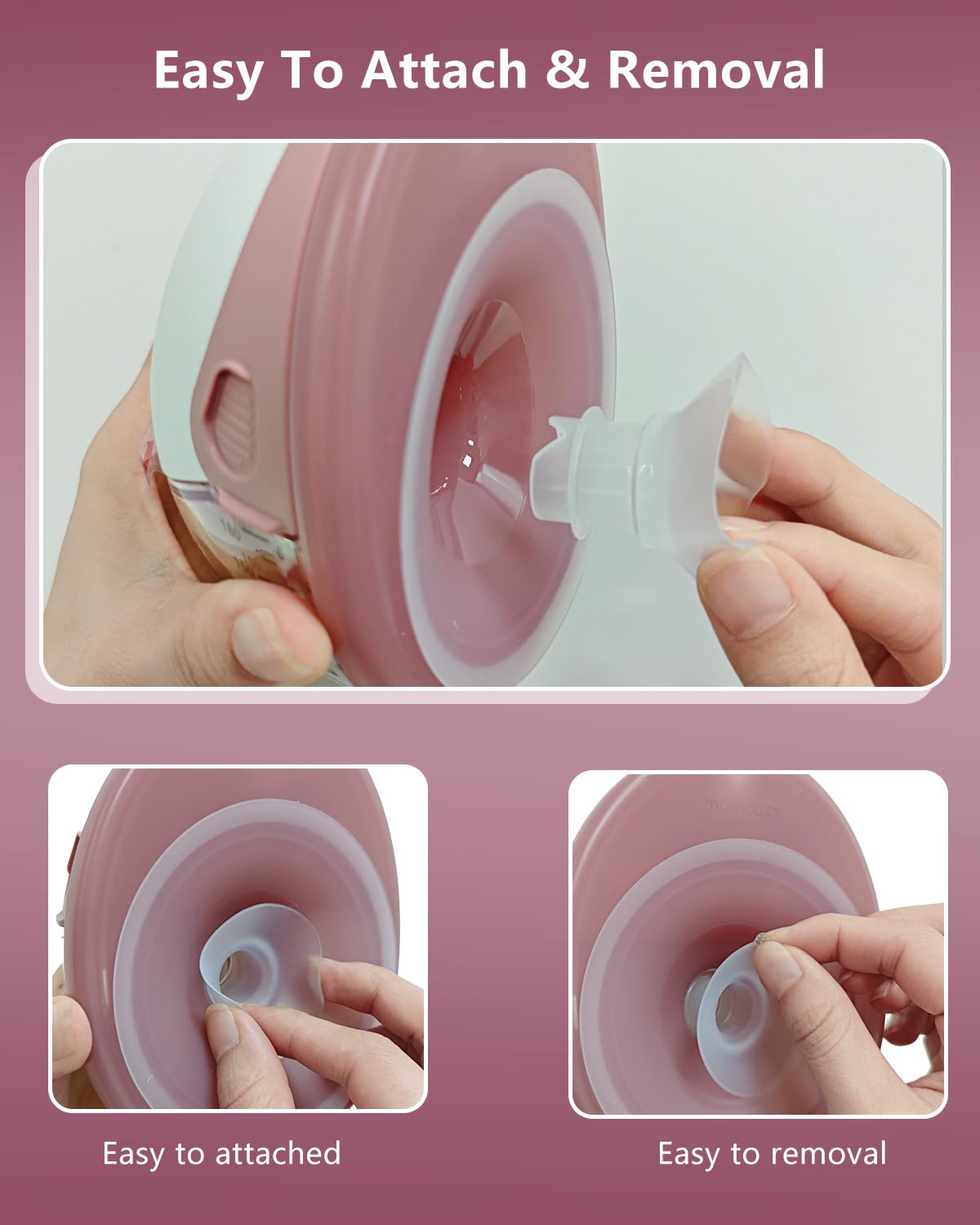 6pcs Updated Silicone Flange Insert 22mm Compatible with Momcozy/Medela/Spectra/Eufy/Lansinoh/TSRETE/Elvie/NCVI/Paruu Breast Pump, for 24mm Flange/Shield, Breastfeeding Essential Replacement Pump Part