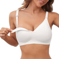 As Fairy Wireless Nursing Bra Jelly Support Maternity Bra White 3XL