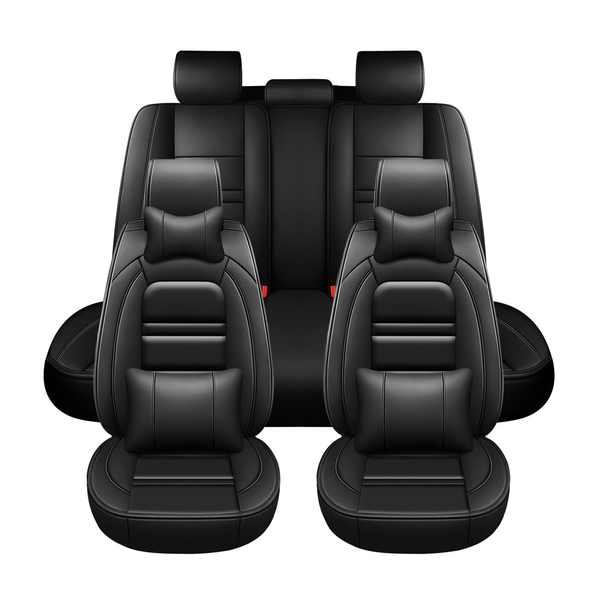 PACKMACH Car Seat Covers for Cadillac Xt5 2017-2025 | 5-Seats Seat Covers, Waterproof Seat Protectors, Automotive Seat Covers (Full Set with Pillow,Black)