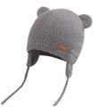 BAVST Baby Beanie Hat for Winter with Earfalp Cute Bear Kids Toddler Girls Boys Warm Knit Cap 0-2Years(Bear Ear- Light Grey,S)