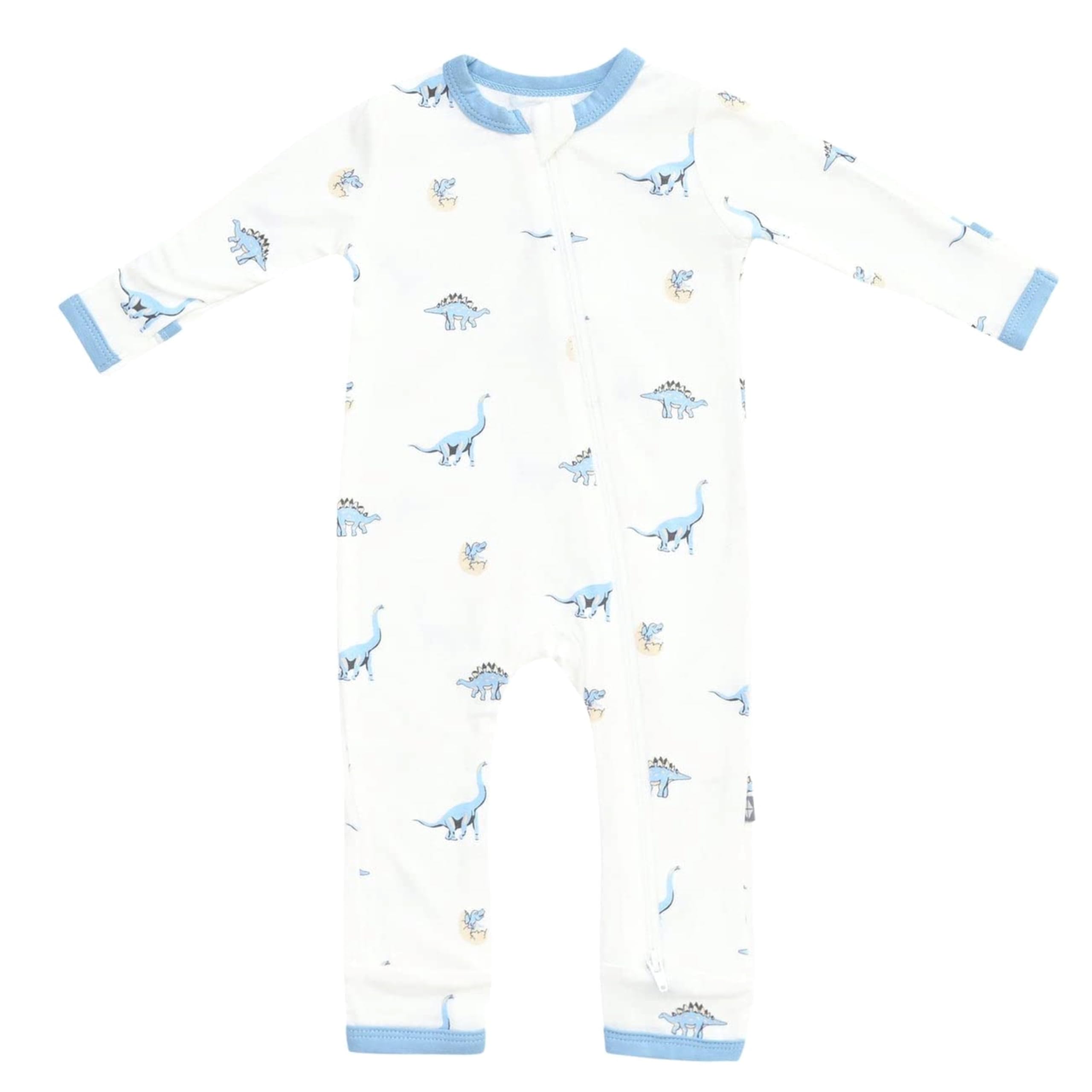 KYTE BABY Unisex Rayon Made From Bamboo Zippered Rompers (4T, Jurassic)