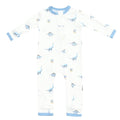 KYTE BABY Unisex Rayon Made From Bamboo Zippered Rompers (4T, Jurassic)