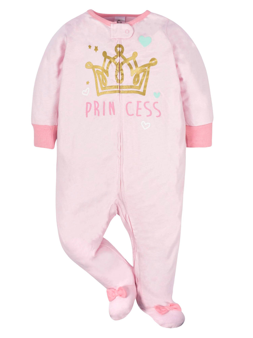 Gerber Baby Girls 4 Pack Sleep 'N Play Footie Castle 3-6 Months