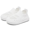 MORENDL Toddler Shoes Baby Walking Sock Shoes Non-Slip Breathable Boys & Girls Sneakers Infant Tennis Shoes Mesh White Size 9