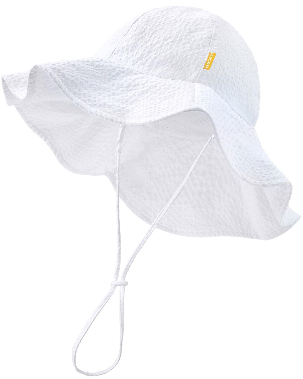 Baby Sun Hat Toddler Girl Beach Hat Adjustable Outdoor Summer Hat UPF 50+ Sun Protection Wide Brim Infant Kids (US, Age, 6 Months, 24 Months, Pink/White)