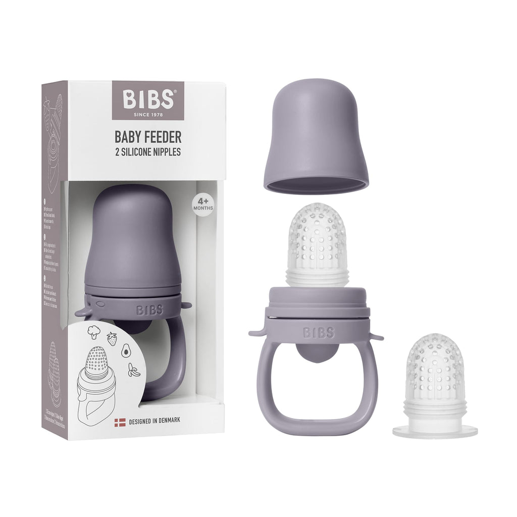 BIBS Baby Feeder, 4+ Months, Teething & Self-Feeding, Fossil Grey