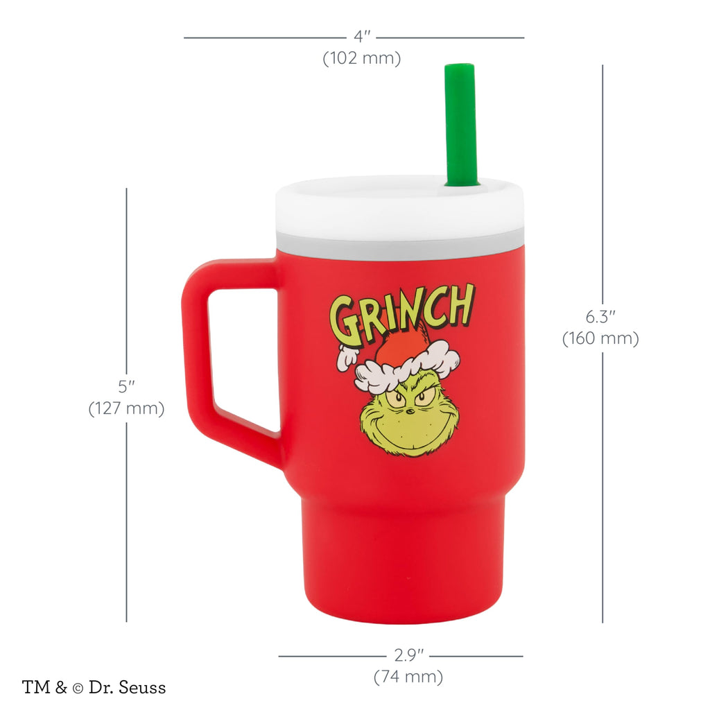 Infantino My 1st Tumbler 9 Oz Silicone Sippy Cup, Red Grinch