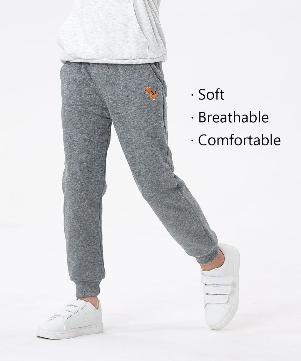 GFQLONG Toddler Boys Cotton Pants Kids Embroidery Joggers Sweatpants 2-3T