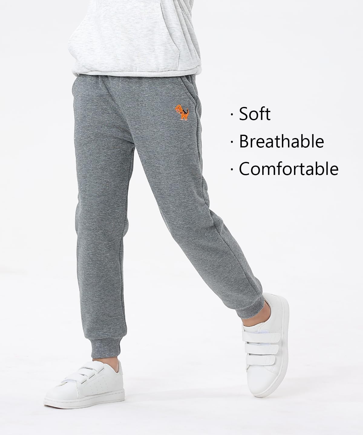 GFQLONG Toddler Boys Cotton Pants Kids Embroidery Joggers Sweatpants 2-3T