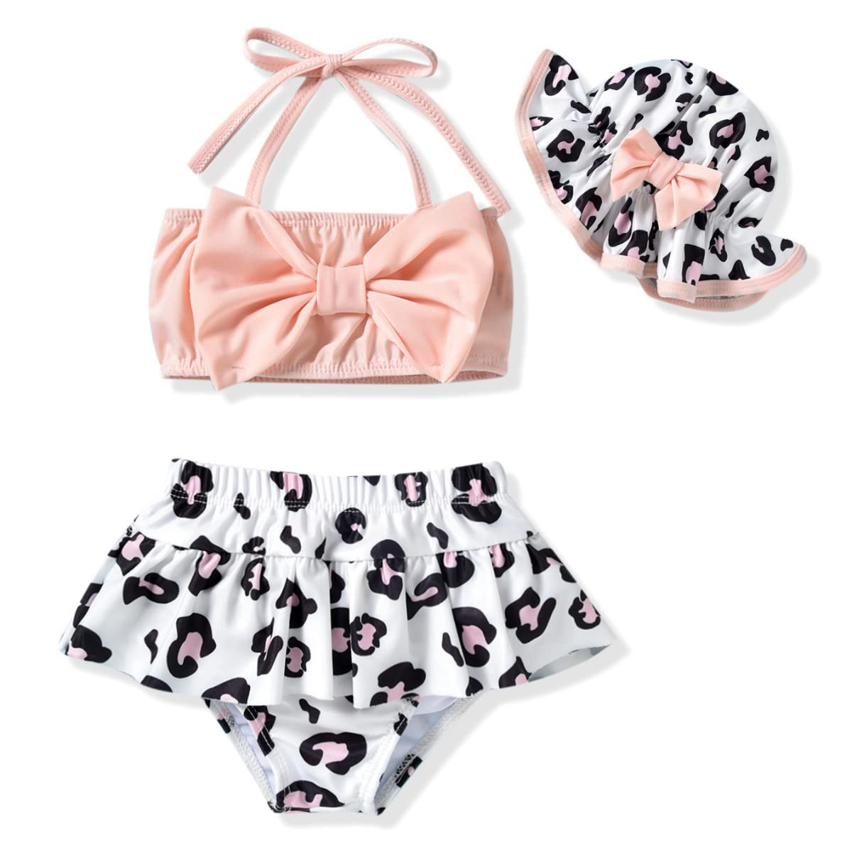 Little Baby Girls Swimsuit Cow Bikini Two Pieces Bathing Suit Swimwear Summer Beach Set 18-24 Months