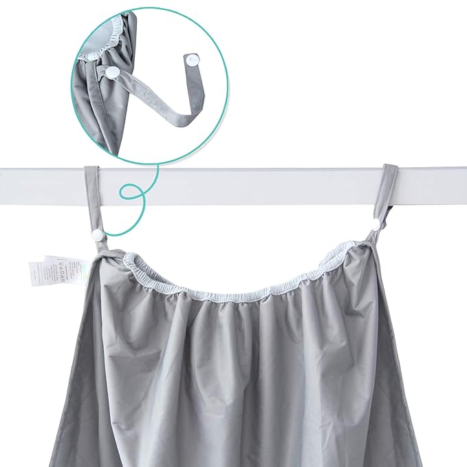 Biloban Reusable Diaper Pail Liner Bags 2 Pack for Ubbi, Waterproof Larger Capacity & Washable Wet Bag for Cloth Diapers & Kitchen Garbage, Grey & Navy