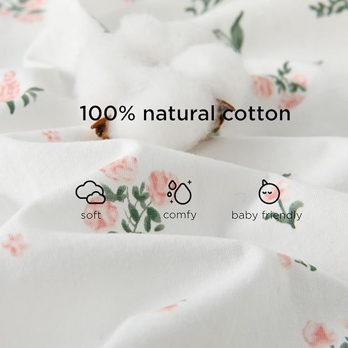 Duomiaomiao 2 Pack 0.5 TOG Toddler Sleep Sack 6-12 Months 100% Cotton Lightweight Baby Sleep Sack with Feet, Breathable Comfy Toddler Wearable Blanket
