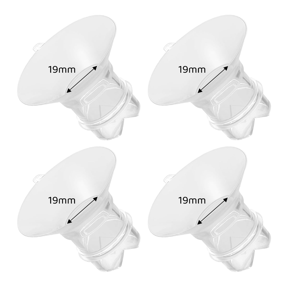 Suniceme Flange Inserts 17mm Compatible with Medela/Spectra/TSRETE/Elvie/Momcozy/Bellababy Breast Pump 24mm Shields/Flanges, Reduce 24mm Nipple Tunnel Down to 17 mm, 4PCS