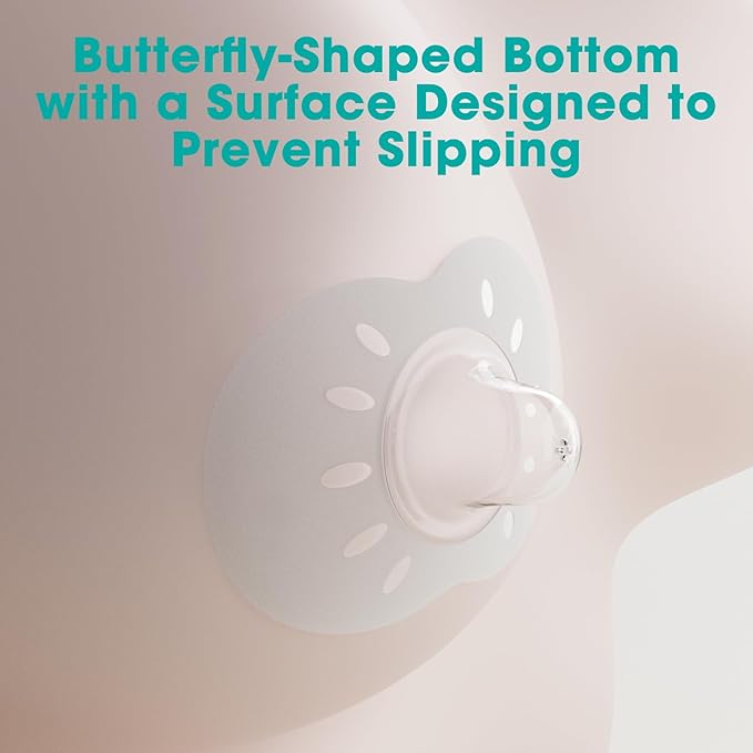 CheriBaby Nipple Shield, Contact Nipple Shield for Breastfeeding with Difficulty Sucking or Flat or Inverted Nipples, 1 Pair with Carrying Case, 100% Food Grade Silicone, BPA/BPS Free, S