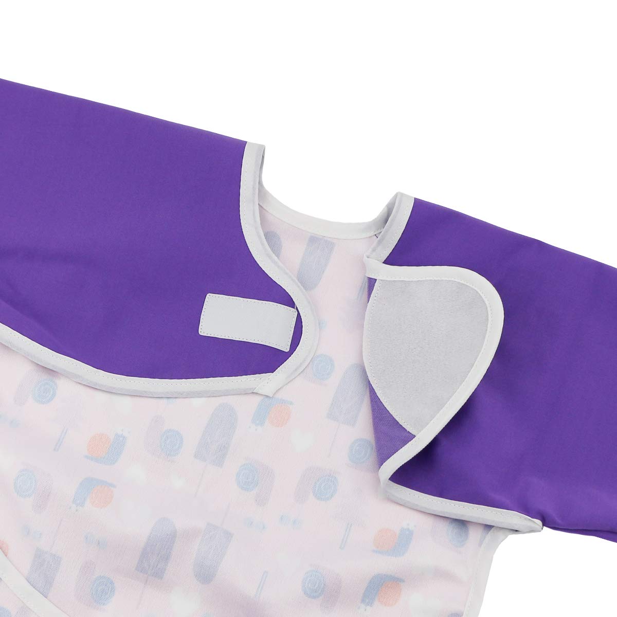 Hi Sprout Infant Toddler Baby Waterproof Sleeved Bib, Bib with Sleeves&Pocket, 6-24 Months (Snails)