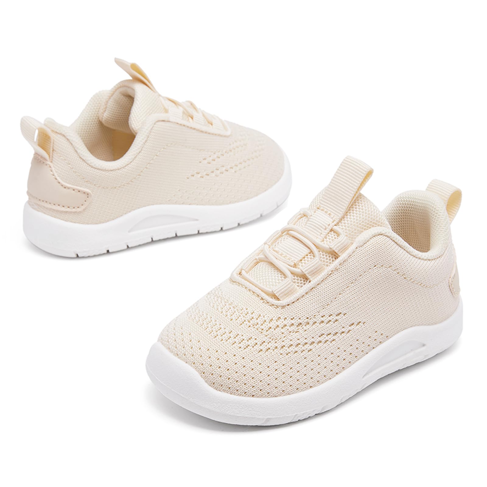 MORENDL Toddler Sneakers Baby Slip On Walking Shoes Non-Slip Breathable Boys & Girls Running Shoes Infant Tennis Shoe Khaki 9-12 Months Size 4.5