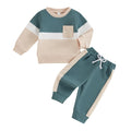 Lucikamy Toddler Baby Boy Fall Outfits Long Sleeve Crew Neck Pullover Sweatshirt + Jogger Pants Set Infant Winter Clothes (B-Lake Blue, 3-4 Years)