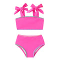 YOUNGER TREE Toddler Girls Two Pieces Swimsuit Color Block Stripe Swimwear Summer Beach Bathing Suit