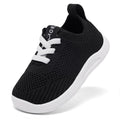 MORENDL Toddler Shoes Baby Walking Sock Shoes Infant Sneakers Boy Girl Barefoot Tennis Shoe Non-Slip Brethable Black 6-9 Months