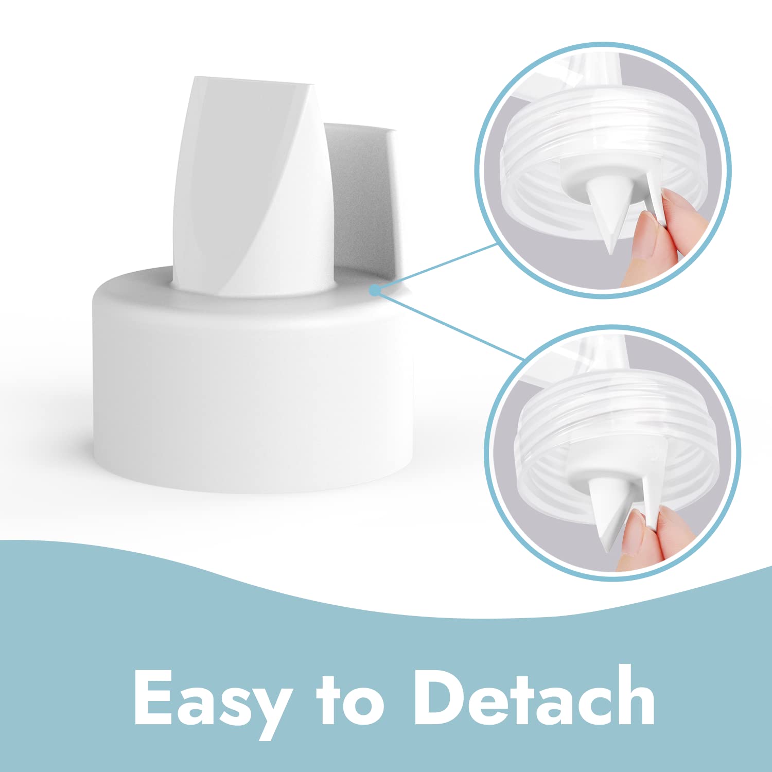 [6+2] Papablic Duckbill Valves Compatible Spectra S1 S2 & Medela, White