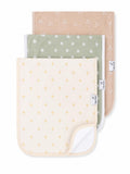 Copper Pearl Premium Baby Burp Cloths - 3-Pack Large Cotton Burp Cloths, Extra Soft Spit Up Rags with 3 Absorbent Layers, Perfect for Baby Boy and Baby Girl Gifts (21" x 10" Size, Santa Fe Set)