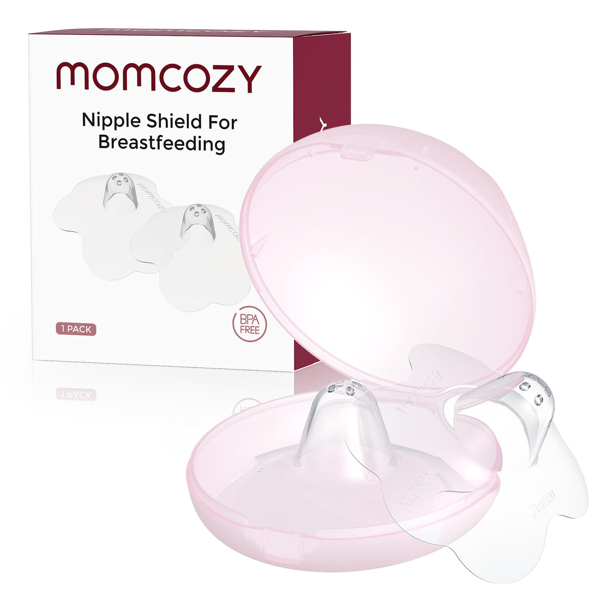 Momcozy Nipple Shield, Floral Contact Nipple Shield (1 Pair, 20mm)