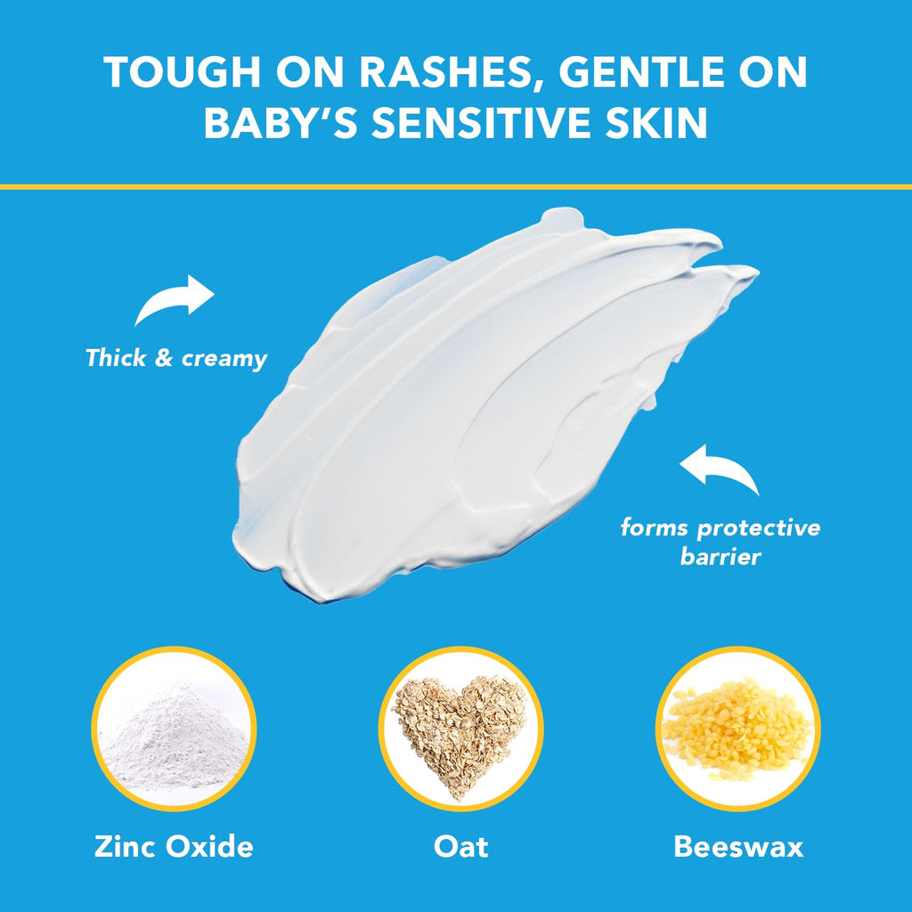 Triple Paste Diaper Rash Cream, Zinc Oxide Baby Ointment, 8 oz
