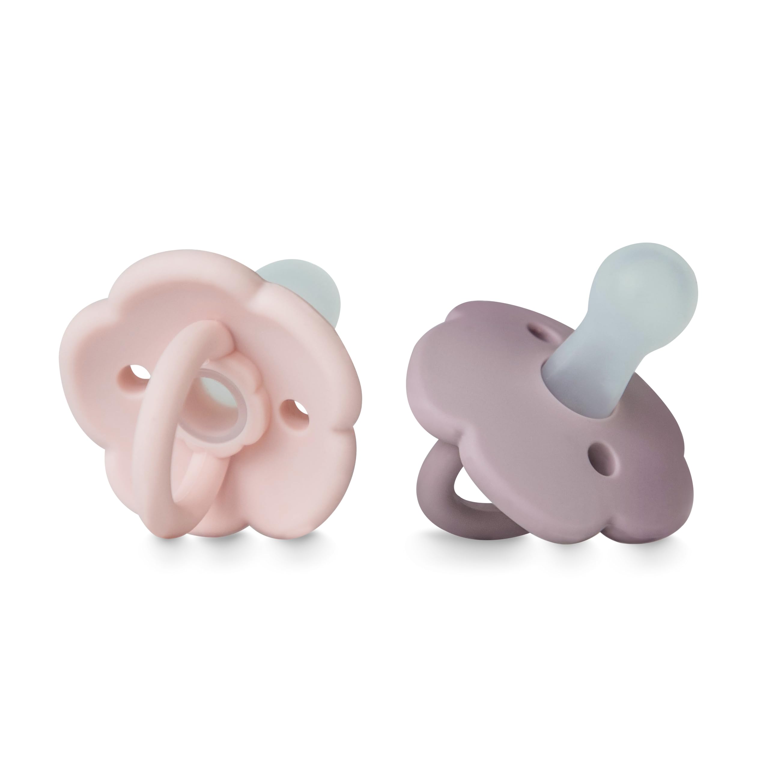 Moonkie Pacifiers Set of 2 | One-Piece Design Baby Pacifier with Large Air Holes | BPA-Free Silicone | Safe for Babies 0-6 Months