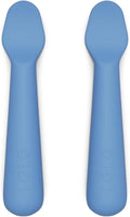 Lalo Little Spoon Set - 2 Piece Baby Spoons Set for Infants & Babies - Made From Food Grade Silicone Dishwasher Safe - Baby Feeding Essentials for Early Stage Mealtime - Blueberry