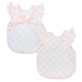 BapronBaby Pink Flutter Checkerboard Cooking Crafting Smock Preschool 3-5