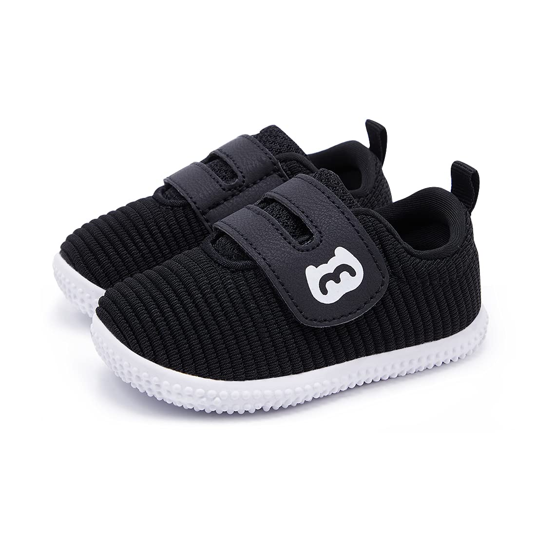 BMCiTYBM Toddler Walking Shoes Baby Boy Girl Barefoot Sneakers White Size 7