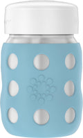 Lifefactory 8-Ounce Stainless-Steel Vacuum-Insulated Wide-Neck Baby Bottle with Flat Cap, Denim (LS2231WDE4)