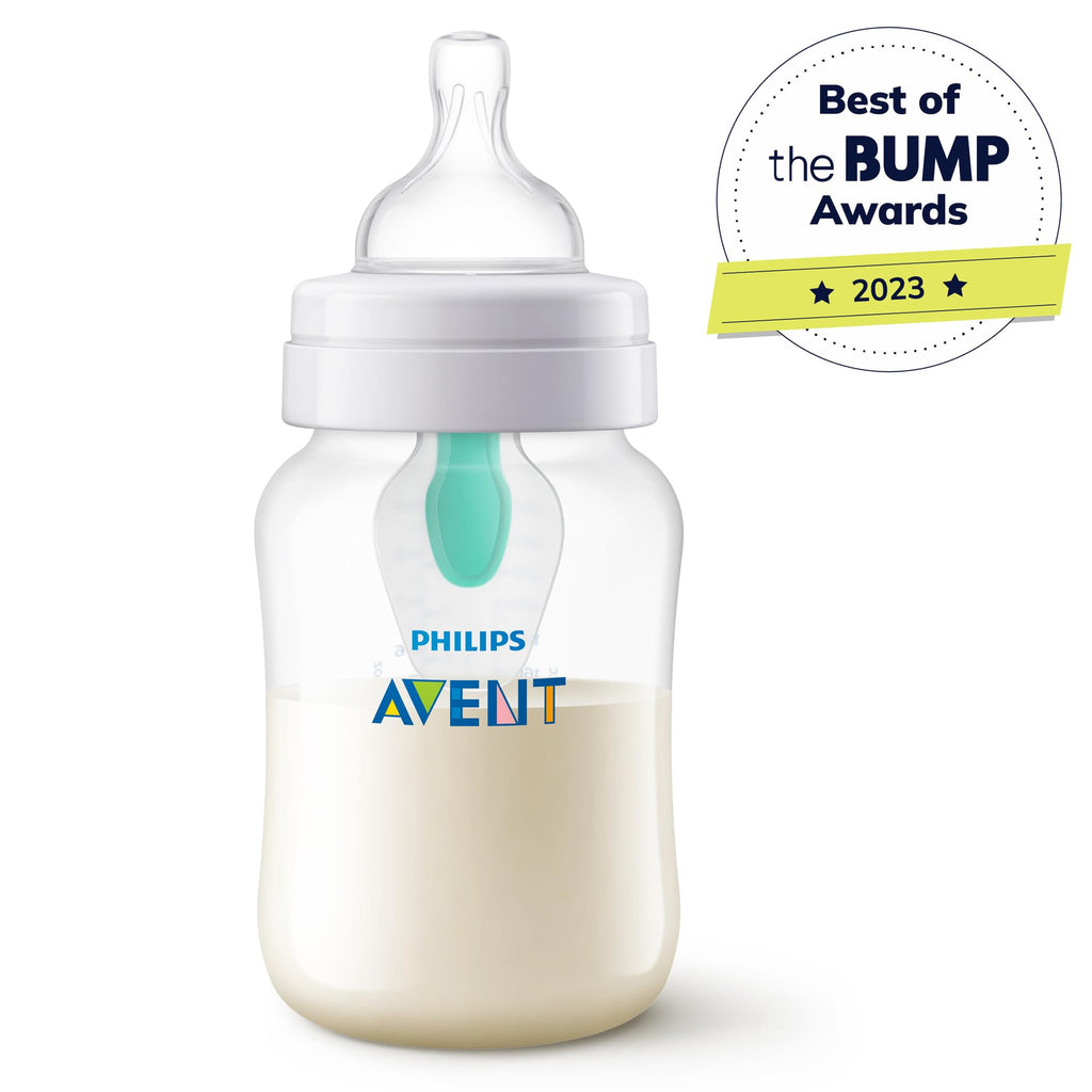 Philips Avent Anti-Colic Baby Bottle with AirFree Vent, Medium Flow, 9 oz