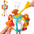 Baby Airplane Travel Toy for Toddlers 1-3, Silicone Pull String Sensory Toy