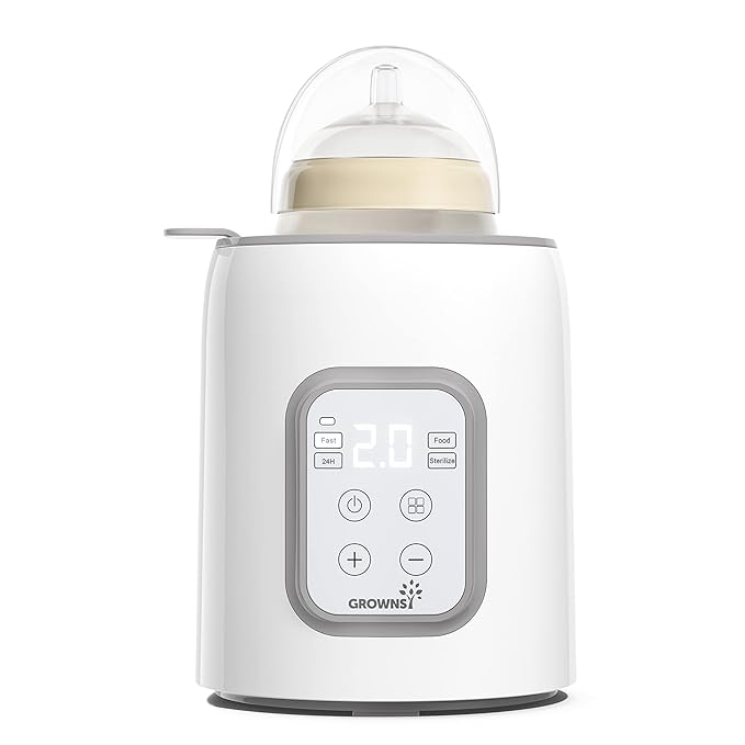 Grownsy 8-in-1 OG Fast Bottle Warmer with Timer, Pink