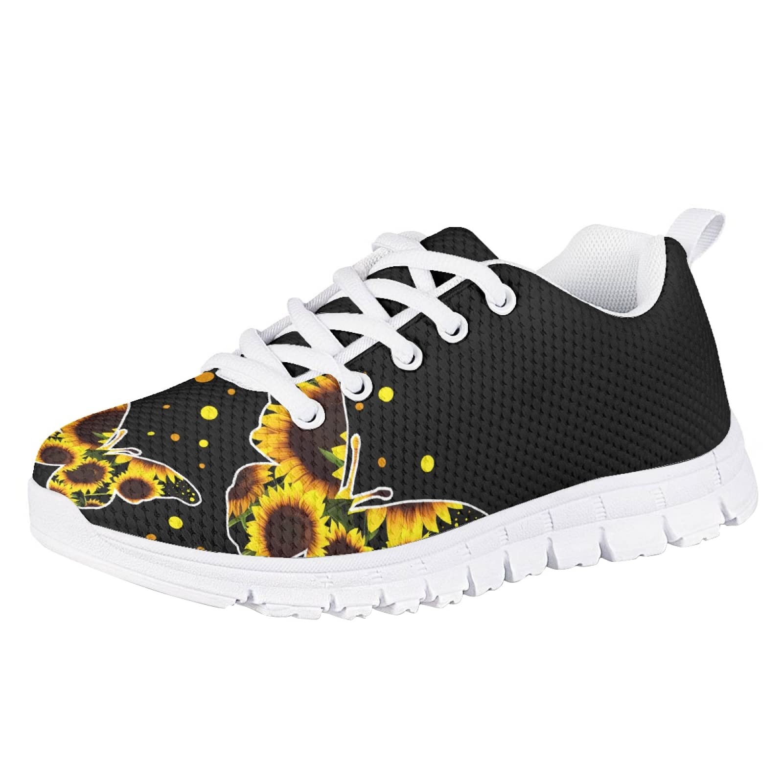 MARSVOVO First Shoes for Walking Boy Girl Athletic Lightweight Flexible Breathable Running Shoes Casual Comfortable Non Slip Sport Toddler Girl Sneakers Beautiful Butterfly Design Size 4 US