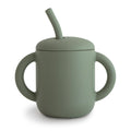 mushie 100% Silicone Training Cup & Straw for Toddlers | 6 Months+ (Dried Thyme)