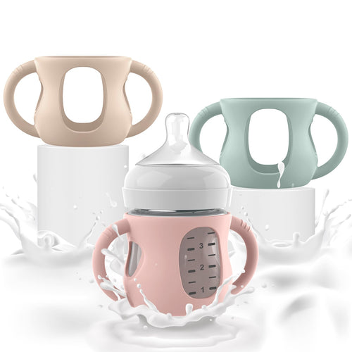 3-Pack Silicone Sleeves with Handles for Philips Avent 8 oz Glass Bottles