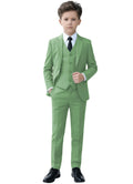 YuanLu Kids Tuxedo Sage Green Boys Slim Fit Outfit Toddler Suit Size 5T