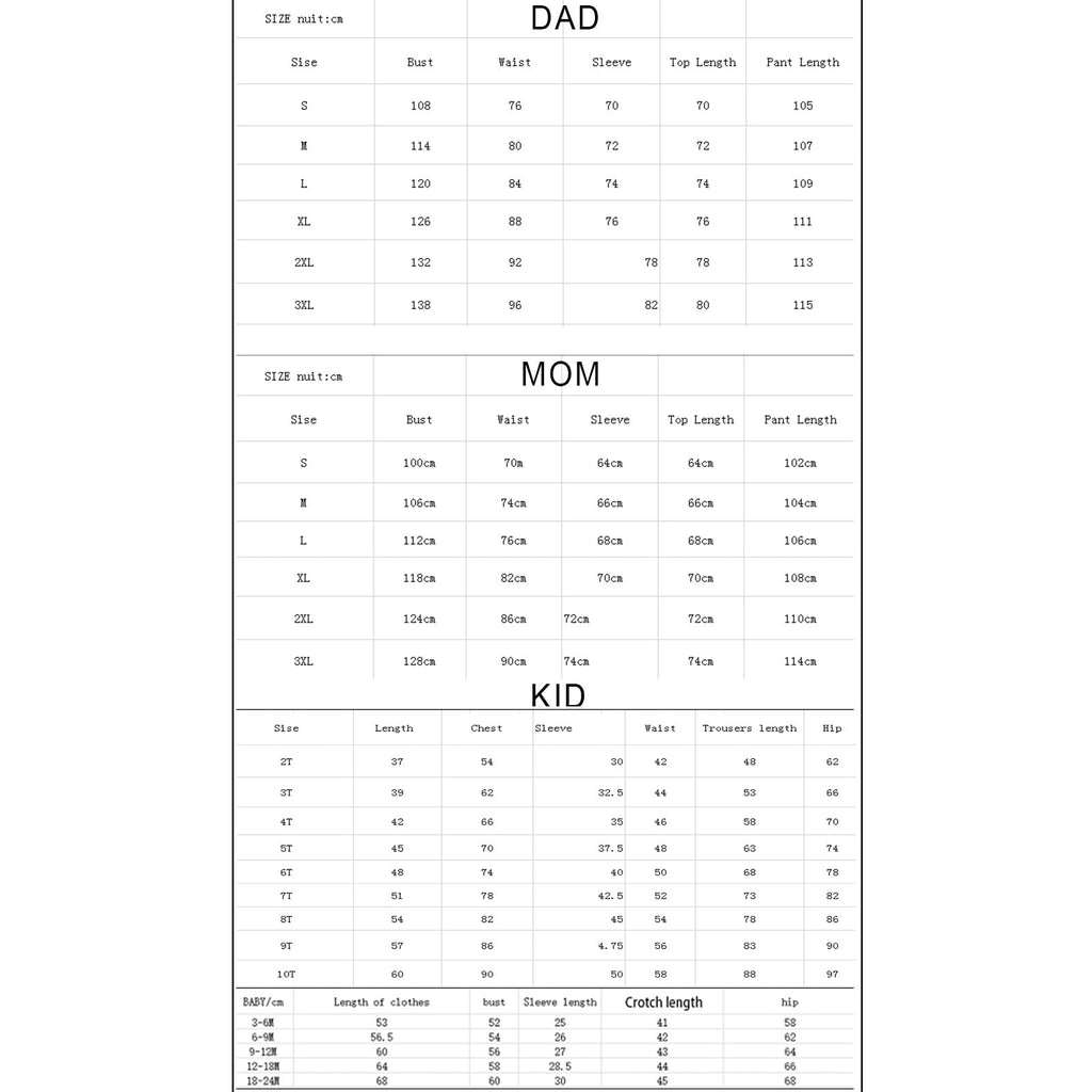 Awoscut Family Christmas Pajamas Matching Pajamas for Family, Xmas PJs Sets Holiday Sleepwear(#gj-6, Baby, 12 Months)