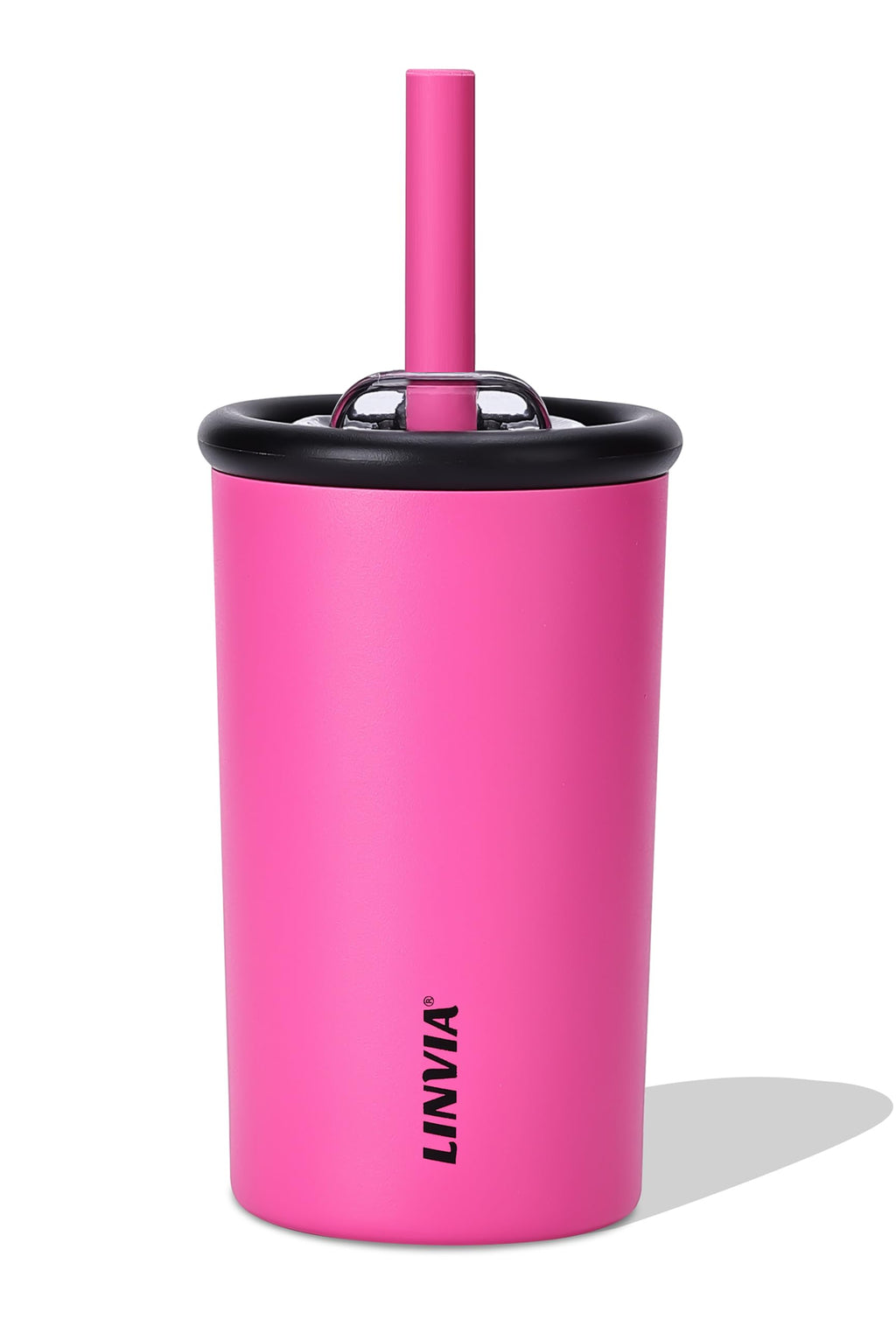 LINVIA 12 oz Candy Tumbler, Insulated Water Bottle with Straw Lid