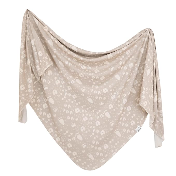 Copper Pearl Baby Swaddle Blanket - Premium Knit Baby Blanket, Large Soft Stretchy Receiving Blankets for Baby Boy and Girl, Swaddles for Newborn, Infant, and Toddler (Tracker)